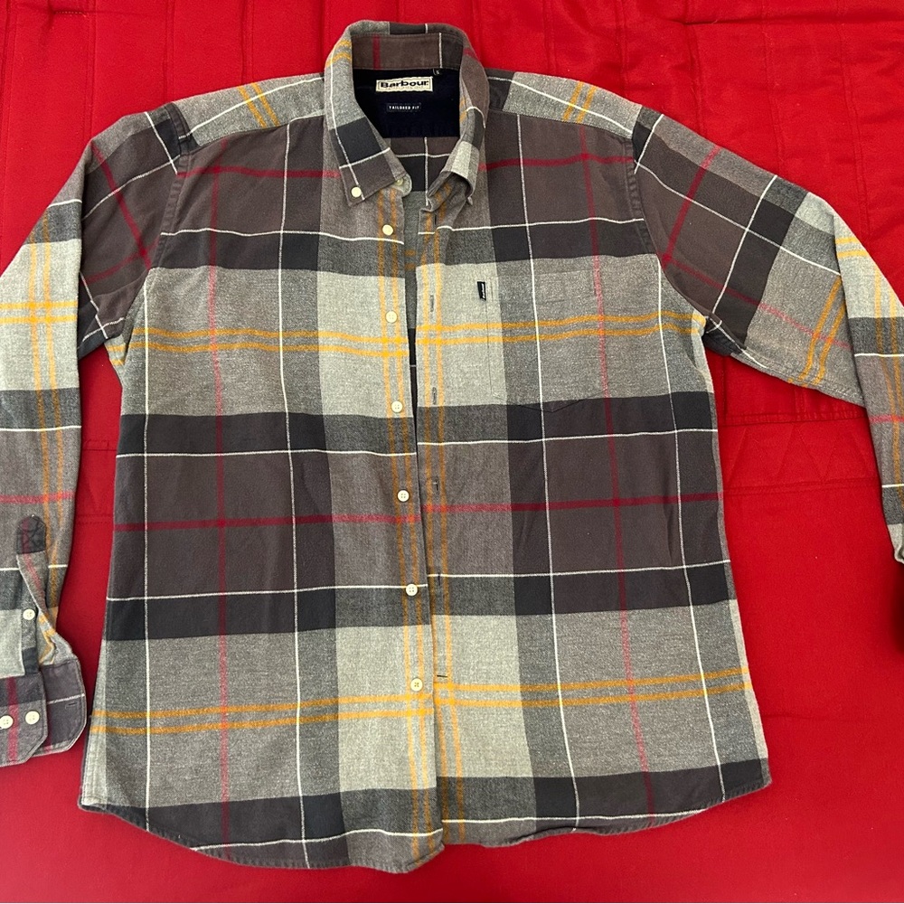 Barbour Men's Plaid Shirt - Tartan Excellent Condition